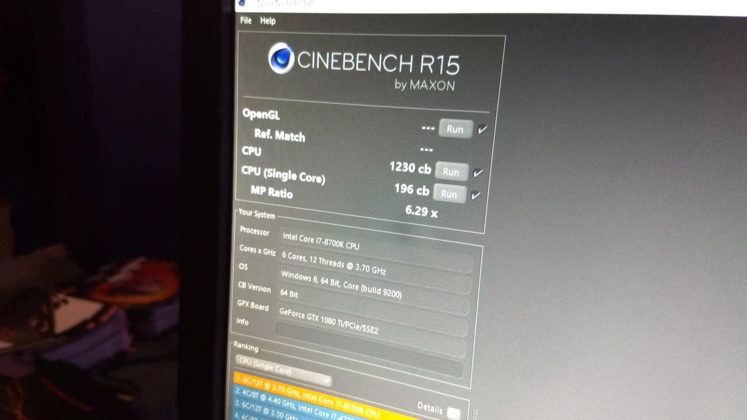 Core i7-8700K Cinebench R15