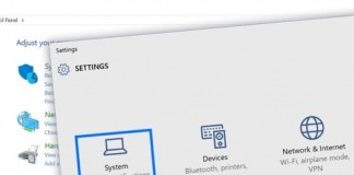 Windows 10 settings Control panel