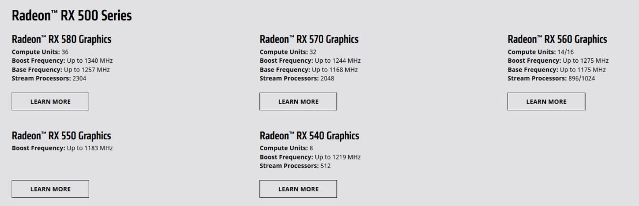 Radeon RX 500X